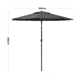 Copy of 3M Backyard Sunshade Parasol Garden Tilt Umbrella with Crank Parasols Living and Home Black 