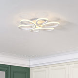 Floral 6 Rings Modern LED Ceiling Light Dimmable with Remote Control Ceiling Lights Living and Home 