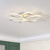 Floral 6 Rings Modern LED Ceiling Light Dimmable with Remote Control Ceiling Lights Living and Home W 74 x L 74 cm 