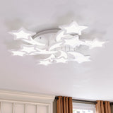 Modern LED Ceiling Light with Star Lampshades Ceiling Lights Living and Home W 90 x L 90 x H 6.5 cm Non-Dimmable (White Glow) 