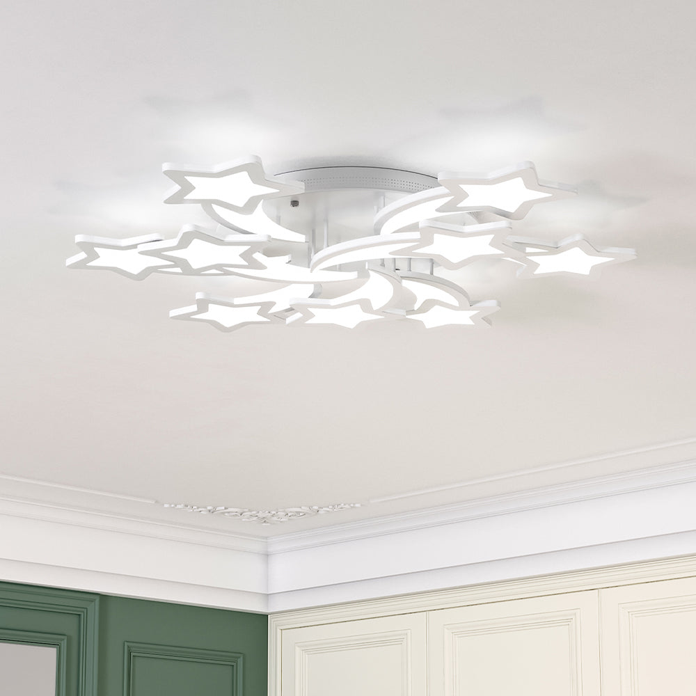 Modern LED Ceiling Light with Star Lampshades Ceiling Lights Living and Home 