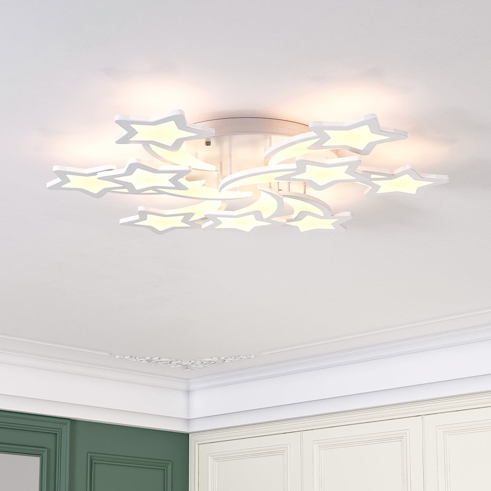 Modern LED Ceiling Light with Star Lampshades Ceiling Lights Living and Home 