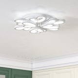 Petal Modern LED Ceiling Light Dimmable/Non-Dimmable (Version B) Ceiling Lights Living and Home W 66 x L 66 cm Non-dimmable (White VGow) 