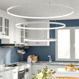 Modern LED Pendant with 3 Circle Rings - Dimmable Pendants Living and Home Dimmable 