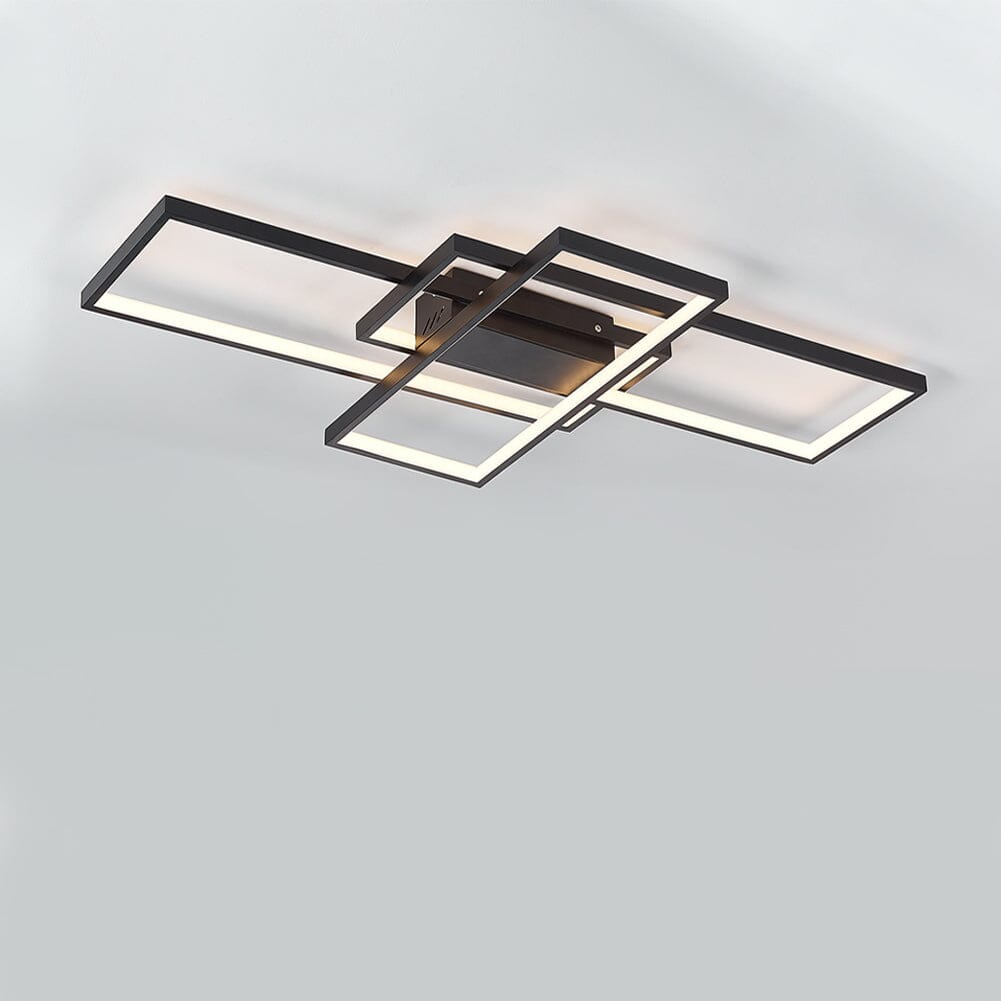Rectangle semi on sale flush ceiling light