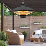 2KW Patio Hanging Heater Square Electric Ceiling Warmer Remote Control Light patio heater Living and Home 