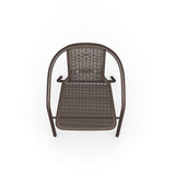 Garden Ripple Round Table With Umbrella Hole Or 2/4/6 Stacking Chairs Garden Dining Sets Living and Home 