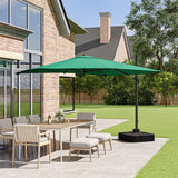 Square Base 3 x 3 m Square Cantilever Parasol Outdoor Hanging Umbrella for Garden and Patio Parasols Living and Home Green 