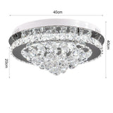 36w Crystal Ceiling Light Modern Chandeliers Lamp with Crystal Droplets Ceiling Light Living and Home Cool White (No remote control) 