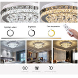 36w Crystal Ceiling Light Modern Chandeliers Lamp with Crystal Droplets Ceiling Light Living and Home 