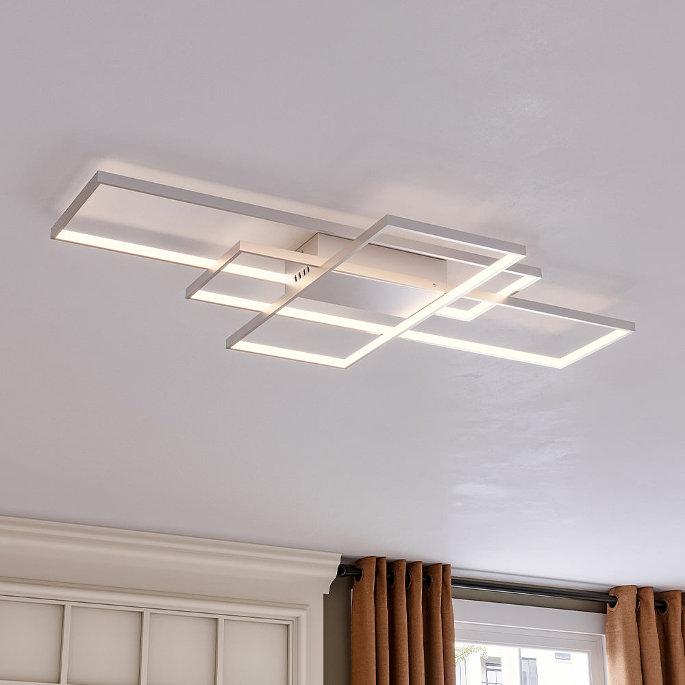 Modern Rectangular LED Ceiling Light Non-Dimmable 89W/113W Ceiling Lights Living and Home 113W 