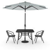 Garden Square Tempered Glass Table and Rattan Chairs Garden Dining Sets Living and Home 