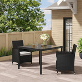 Garden Table Dining Patio Outdoor Table Black/Brown Garden Dining Table Living and Home 