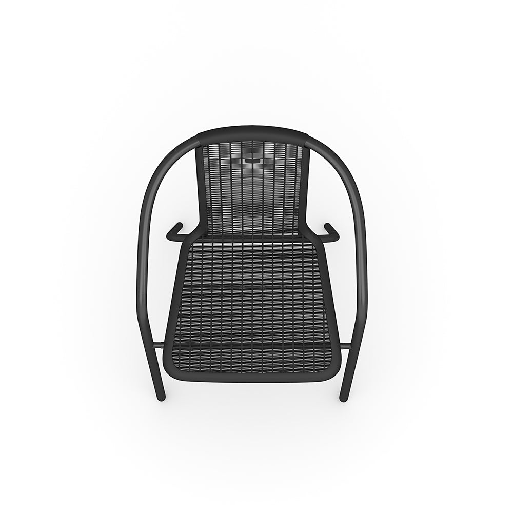 Set of 6 Stacking Patio Dining Side Chairs for All Weather Outdoor Bistro Garden Patio Side Chairs Living and Home 