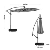 LG0927 Parasols & Rain Umbrellas Living and Home Rectangle water tank base 