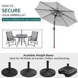 Light Grey 3M Lighted Market Sunbrella Umbrella with Solar Strip LED Lights Living and Home 