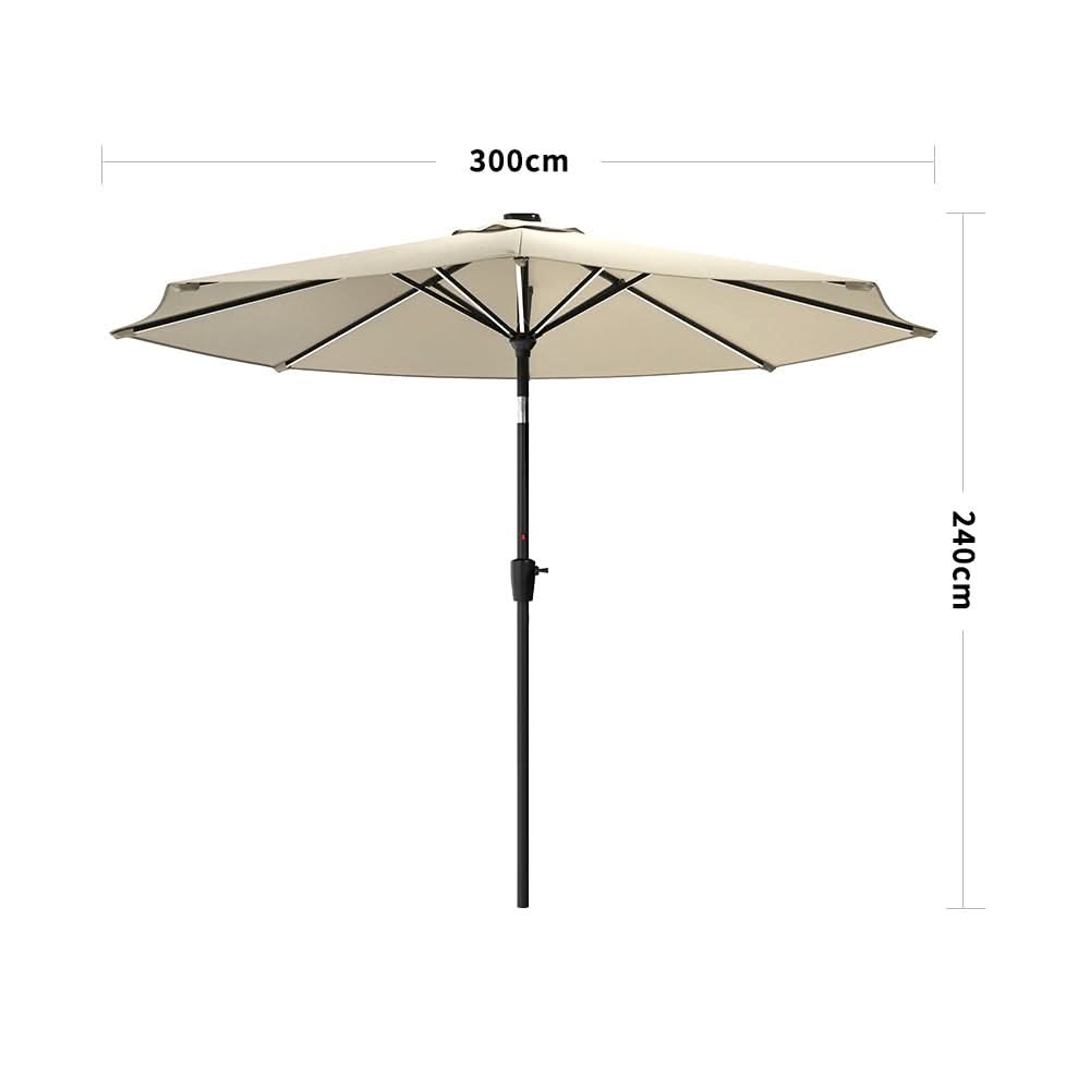 3M Sunbrella Umbrella Lighted Market Solar Strip LED Lights
