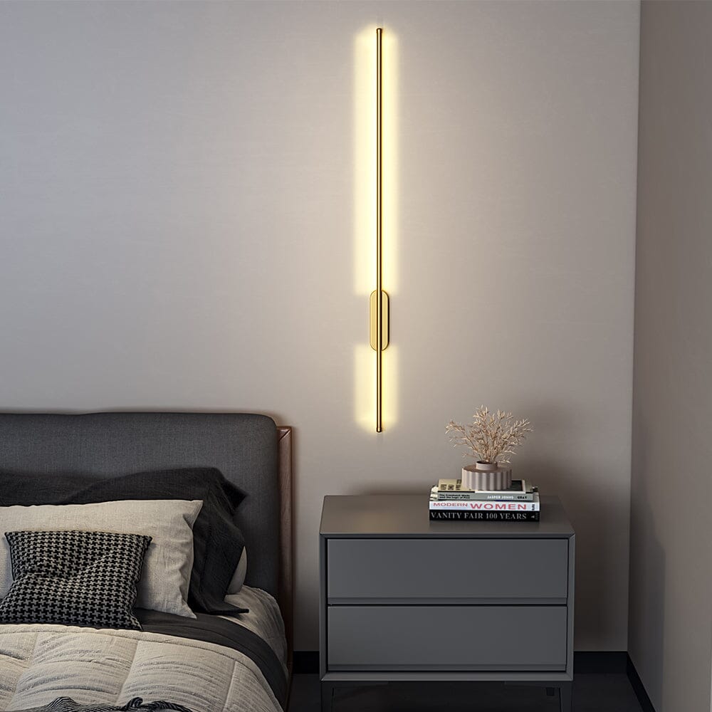 Modern Gold Aluminum Linear LED Wall Lighting Fixture 100cm