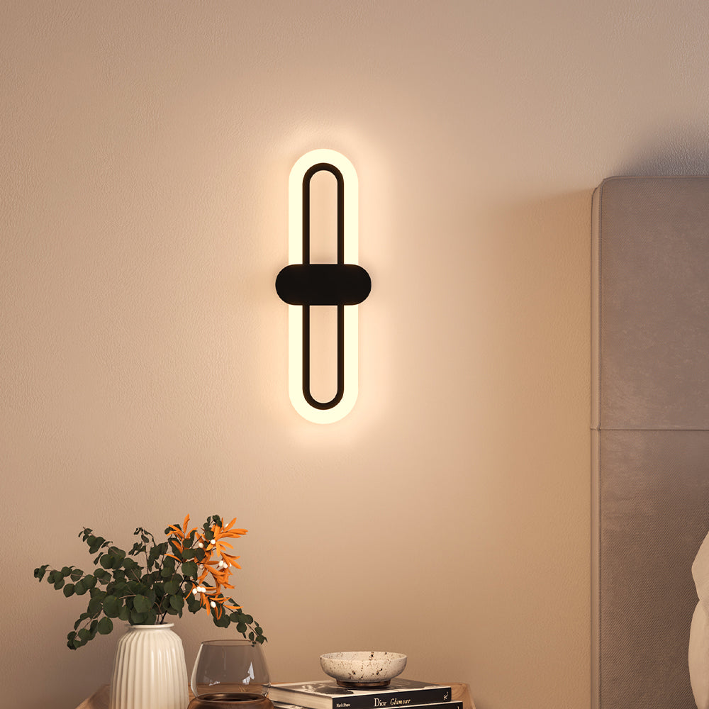 Modern Oval LED Wall Light with Acrylic Shade – Living and Home