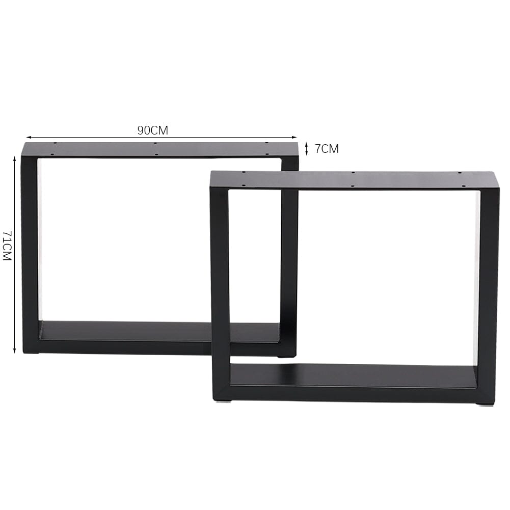 90 L Rectangular Iron Table Legs Heavy Duty DIY Table Bases Living