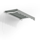 Retractable Patio Awning - Manual Shelter - Grey Awnings Living and Home 