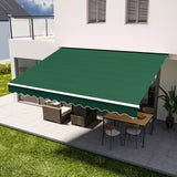 Patio Awning Green Installation Height Retractable