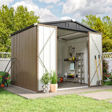 Garden Steel Shed for Outdoor, Patio, Back Yard Tool Storage Garden storage Living and Home W 181 x L 239 x H 194 cm 