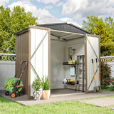 Garden Steel Shed for Outdoor, Patio, Back Yard Tool Storage Garden storage Living and Home 