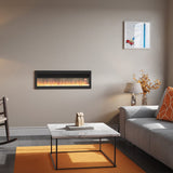 1800W Electric Fireplace Wall Mounted Heater with Overheat Protection Wall Mounted Fires Living and Home Black 40inch 