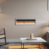 1800W Electric Fireplace Wall Mounted Heater with Overheat Protection Wall Mounted Fires Living and Home White 40inch 