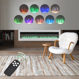 1800W Electric Fireplace Wall Mounted Heater with Overheat Protection Wall Mounted Fireplaces Living and Home 