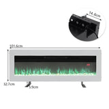 1800W Freestanding Electric Fireplace Insert Wall Mounted Electric Heater Remote Control Fireplaces Living and Home 