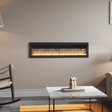 1800W Electric Fireplace Wall Mounted Heater with Overheat Protection Wall Mounted Fires Living and Home Black 50inch 