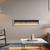 1800W Electric Fireplace Wall Mounted Heater with Overheat Protection Wall Mounted Fires Living and Home White 50inch 