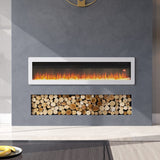 1800W Electric Fireplace Wall Mounted Heater with Overheat Protection Wall Mounted Fireplaces Living and Home White 50inch 