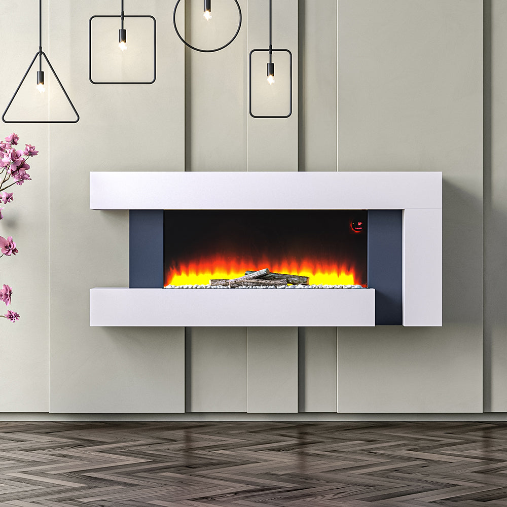 50 Inch LED Electric Fireplace L Shaped Wall Mounted Electric Fire Fireplace Suites Living and Home 