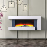50 Inch LED Electric Fireplace L Shaped Wall Mounted Electric Fire Fireplace Suites Living and Home 