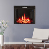 24 Inch Inset Small Electric LED Fireplace Wall Mounted Heater 1kW/2kW Fireplaces Living and Home 