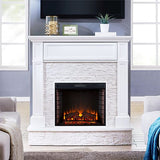 24 Inch Inset Small Electric LED Fireplace Wall Mounted Heater 1kw/2kw Fireplaces Living and Home 
