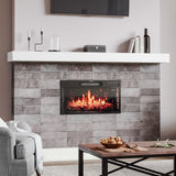 28 Inch Insert Electric Fireplace 7 Flame Colours with Remote Fireplaces Living and Home 62 cm (Height) x 73.2 cm (Width) x 16.3 cm (Depth) 
