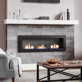 35Inch 47Inch Indoor Under TV Bio Ethanol Fireplace Wall Mounted Biofire Bio Ethanol Fireplaces Living and Home Black 3 stoves 