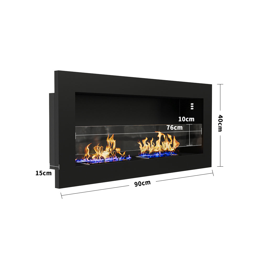 35/47 Inch Bio Ethanol Fireplace Wall Mounted Easy Installation