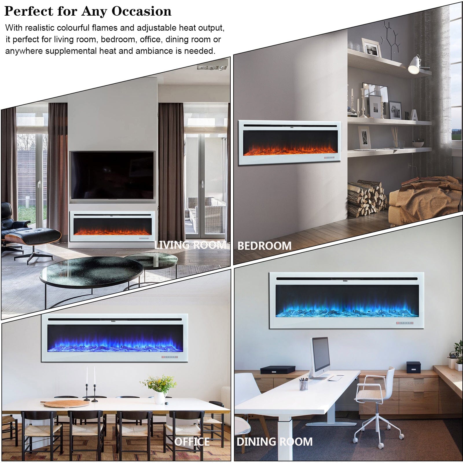Klarstein Wall Electric Fireplace, Indoor Stove Without Firewood - View #7