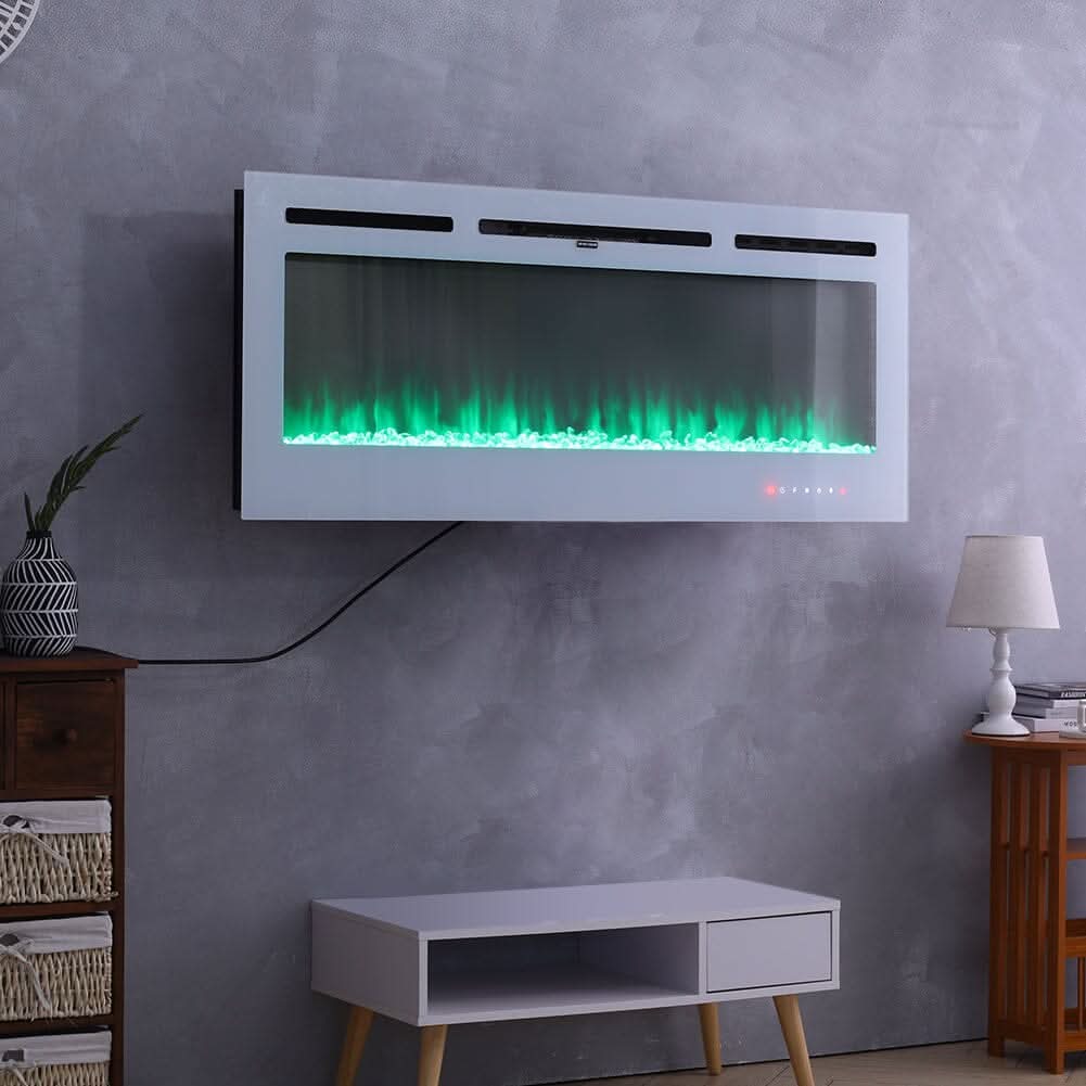 60 Inch Wall Mounted Fireplaces Recessed Fireplace 1800W 5120BTU Electric Heaters