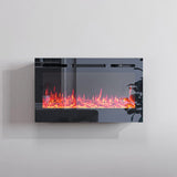 60 Inch Black Wall Mounted Fireplace with Changeable Mirror Effect Wall Mounted Fires Living and Home 36 inch 