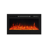 60 Inch Black Wall Mounted Fireplace with Changeable Mirror Effect Wall Mounted Fires Living and Home 