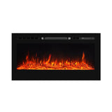60 Inch Black Wall Mounted Fireplace with Changeable Mirror Effect Wall Mounted Fires Living and Home 