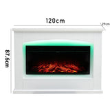 34 Inch Electric Fireplace Suite 1800W with Ambient Light Fireplace Suites Living and Home 