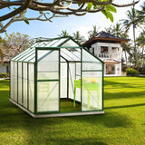 10' x 6' ft Garden Hobby Greenhouse Green Framed with 2 Vents Garden greenhouse Living and Home Without Base W 190 x L 313 x H 183.3 cm 