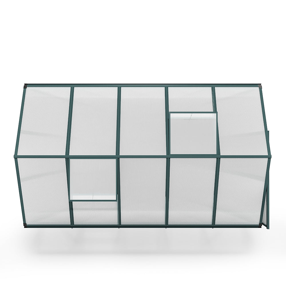 10' x 6' ft Garden Hobby Greenhouse Green Framed with 2 Vents Garden Storages & Greenhouses Living and Home 